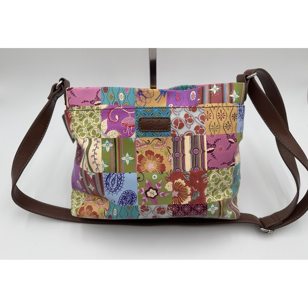 Relic New Crossbody Bag Bohemian Floral Print Colorful Adjustable Strap